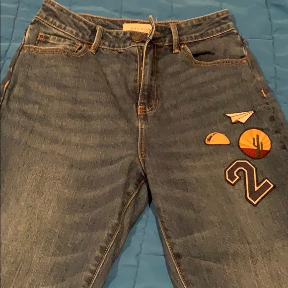 PacSun retro high rise Mom jeans with patches size 25 - Picture 7 of 7